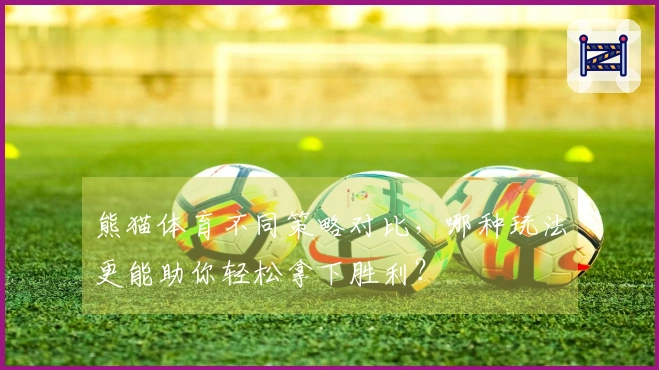 熊猫体育不同策略对比，哪种玩法更能助你轻松拿下胜利？